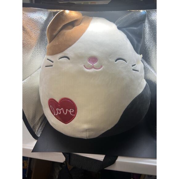 Squishmallows Cameron Calico Cat Valentines Stackable 12” Plush by Kellytoy - Picture 6 of 10